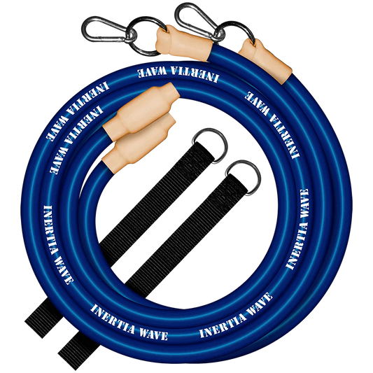 Inertia Wave® Solo Battle Rope Cardio Fitness Kit - Blue